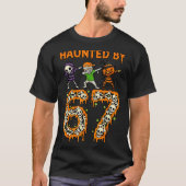 Haunted By 6-7 Halloween Skeleton Dabbing Meme Men T-shirt (Voorkant)