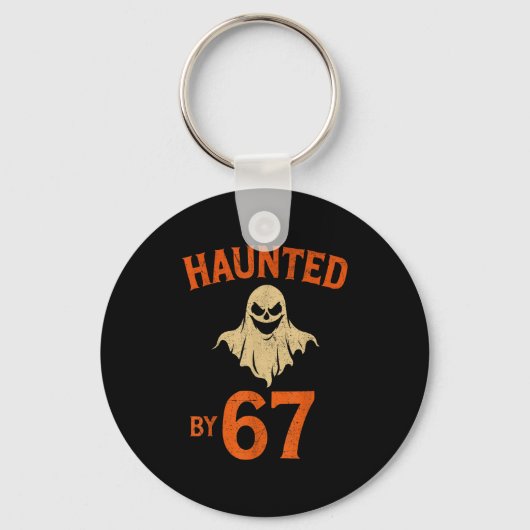 Haunted By 6 7 Six Seven Halloween Ghost Sder 6-7 Sleutelhanger (Voorkant)