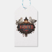 Haunted Café Design met spoken en lampen Cadeaulabel (Voorkant)