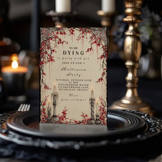 Haunted Candlelight Halloween Gathering Kaart