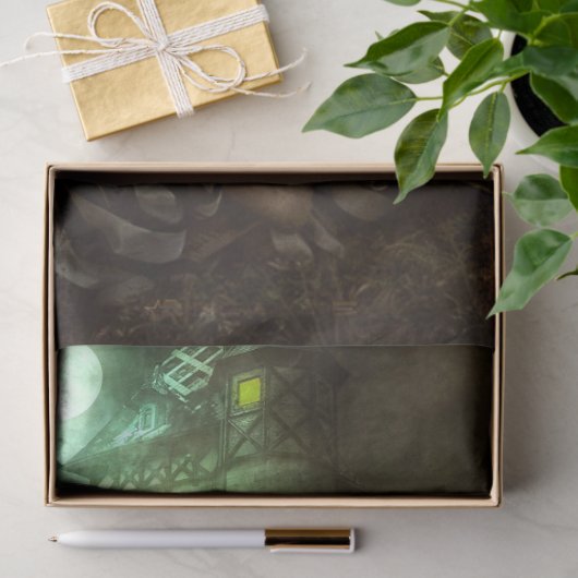 Haunted Castle en Grave Headstone Decoupage Tissuepapier (Geschenk)