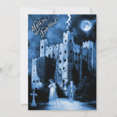 Haunted Castle Gothic Halloween Party Kaart (Voorkant)