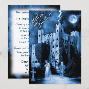 Haunted Castle Gothic Halloween Party Kaart