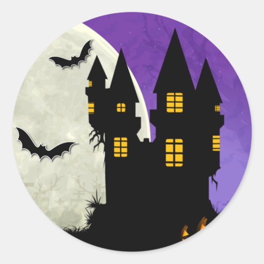Haunted Castle Halloween Envelope Seal Stickers (Voorkant)