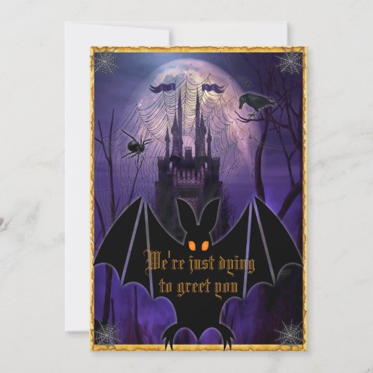 Haunted Castle Halloween Kaart (Voorkant)