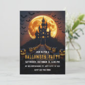 Haunted Castle Halloween Kaart (Staand voorkant)