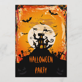 Haunted Castle Halloween Party Kaart