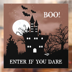 Haunted Castle Halloween Raamsticker
