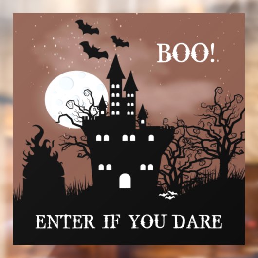 Haunted Castle Halloween Raamsticker (Vel 2)