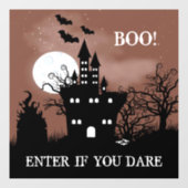 Haunted Castle Halloween Raamsticker (Vel)