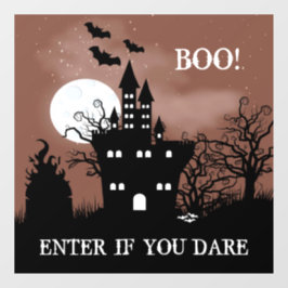 Haunted Castle Halloween Raamsticker