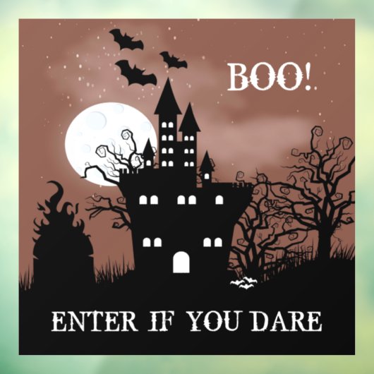 Haunted Castle Halloween Raamsticker (Vel 3)