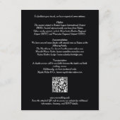 Haunted Castle Halloween Wedding Couple Informatiekaartje (Achterkant)