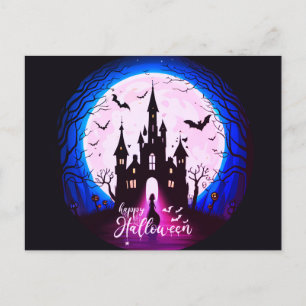 Haunted Castle Happy Halloween Creepy Feestdagenkaart