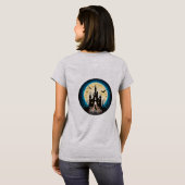 Haunted Castle Happy Halloween Creepy T-shirt (Achterkant volledig)