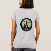 Haunted Castle Happy Halloween Creepy T-shirt (Achterkant)
