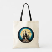 Haunted Castle Happy Halloween Creepy Tote Bag (Achterkant)