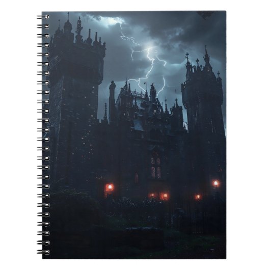 Haunted Castle in het nacht storm Notitieboek (Voorkant)