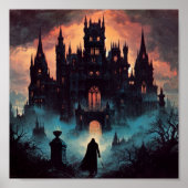 Haunted Castle met een donkere ridder art print (Voorkant)