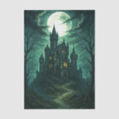 Haunted Castle Moonlit Gothic Decoupage Tissuepapier (Voorkant)