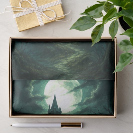 Haunted Castle Moonlit Gothic Decoupage Tissuepapier (Geschenk)