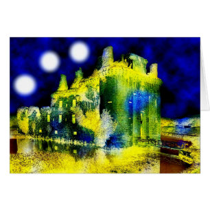 Haunted Castle op Halloween kaart