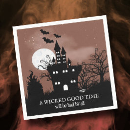 Haunted Castle Spooky Halloween Servet