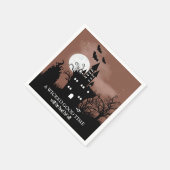 Haunted Castle Spooky Halloween Servet (Hoek)