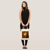 Haunted Castle, vleermuizen en gele maan Tote Bag (Voorkant (model))