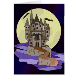Haunted Castle, vleermuizen en volle maan Cartoon