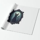 Haunted Cat Mirror Cadeaupapier (Uitgerold)