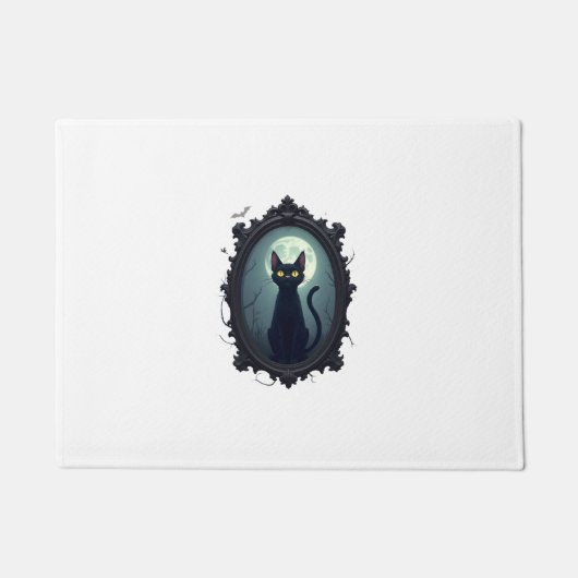 Haunted Cat Mirror Deurmat (Voorkant)