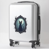 Haunted Cat Mirror Sticker (Koffer)