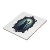 Haunted Cat Mirror Tegeltje (Zijkant)