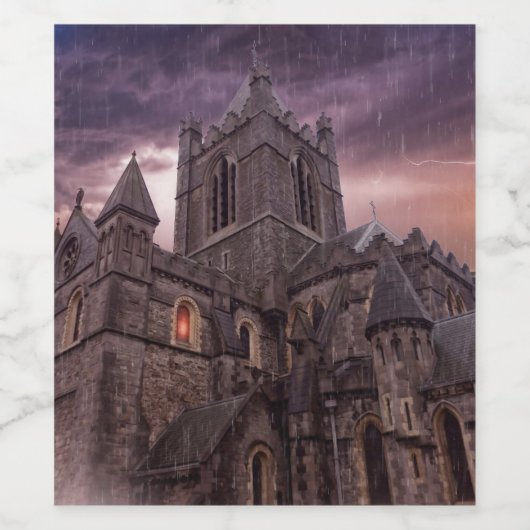 Haunted Cathedraal Wijn Etiket (Enkel label)