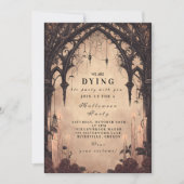 Haunted Cathedral Gothic Halloween Kaart (Voorkant)