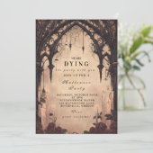 Haunted Cathedral Gothic Halloween Kaart (Staand voorkant)