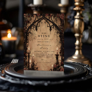 Haunted Cathedral Gothic Halloween Kaart