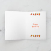 Haunted Cemetary Waterverf Halloween Kaart (Binnen)