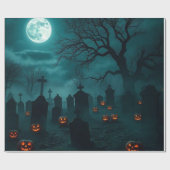 Haunted Cemetery Halloween Gift Wrap – Stunning Cadeaupapier (Vlak)