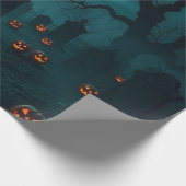 Haunted Cemetery Halloween Gift Wrap – Stunning Cadeaupapier (Hoek)