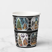 Haunted Christmas Party Cups - set 1 Papieren Bekers (Achterkant)