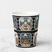 Haunted Christmas Party Cups - set 1 Papieren Bekers (Links)