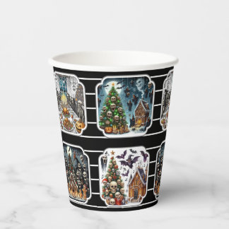 Haunted Christmas Party Cups - set 1 Papieren Bekers