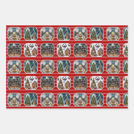 Haunted Christmas Wrapping Paper Set (Voorkant 2)