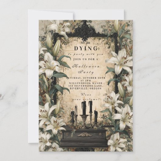 Haunted Coffin Candle Gothic Gathering Kaart (Voorkant)