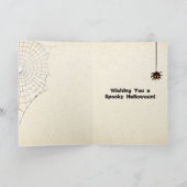 Haunted Doll and Halloween Pumpkin Kaart (Binnen)