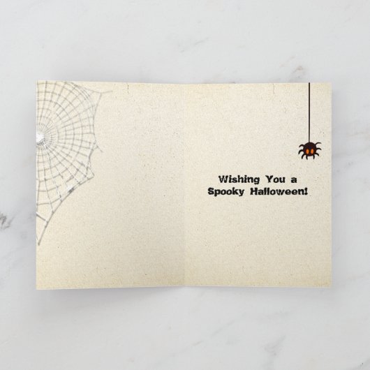 Haunted Doll and Halloween Pumpkin Kaart (Binnen)