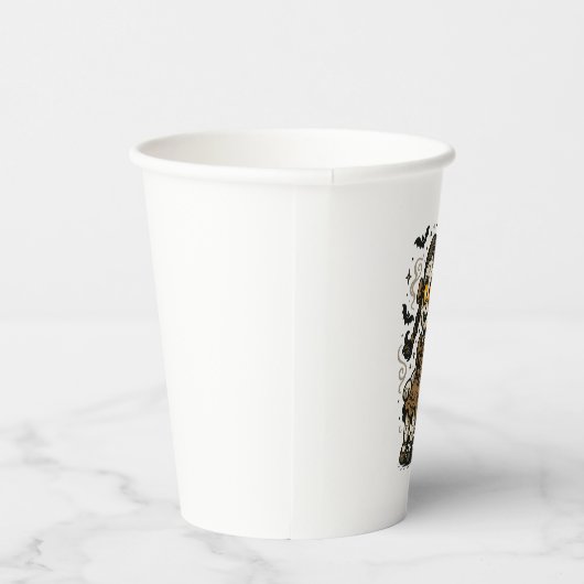 Haunted Doll – Halloween Cartoon Papieren Bekers (Rechts)