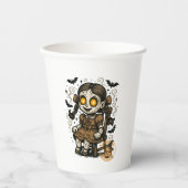 Haunted Doll – Halloween Cartoon Papieren Bekers (Voorkant)